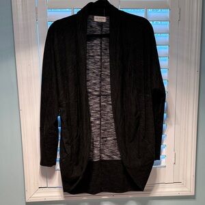 Max Studio Black Open Front Cardigan